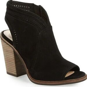 Vince Camuto Suede Peep-Toe Ankle Boots Sandals 7.5